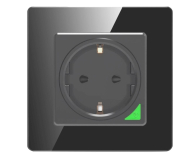 Avatto Inteligentne gniazdo ścienne WiFi TUYA (czarne) - 1177020 - zdjęcie 1